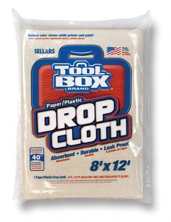 TOOLBOX 27812 Drop Cloths Paper/Plastic 8-ft x 12-ft (10 per case)